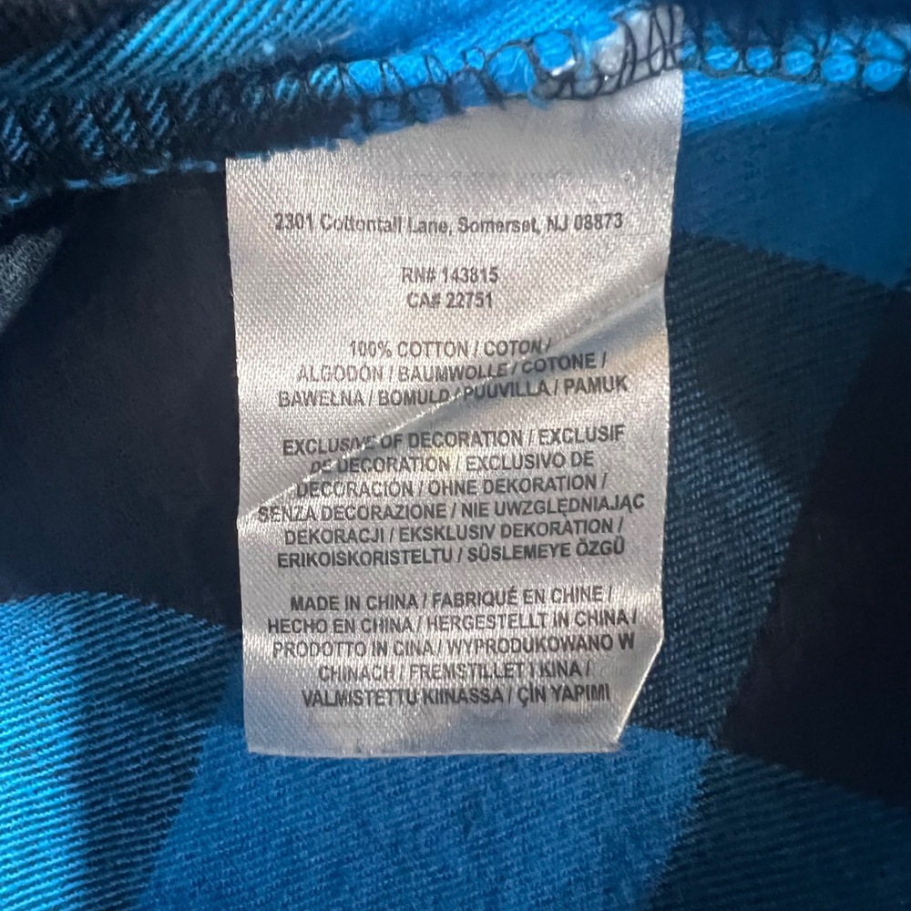 NFL Team Apparel Mens XL Carolina Panthers Plaid Flannel Button Up Shirt Cotton - Picture 4 of 10